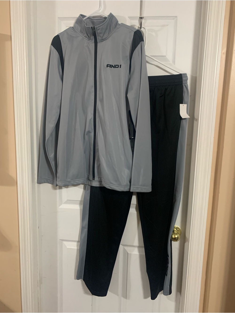 And1 Gray and Black Athletic Track Jacket & Pants